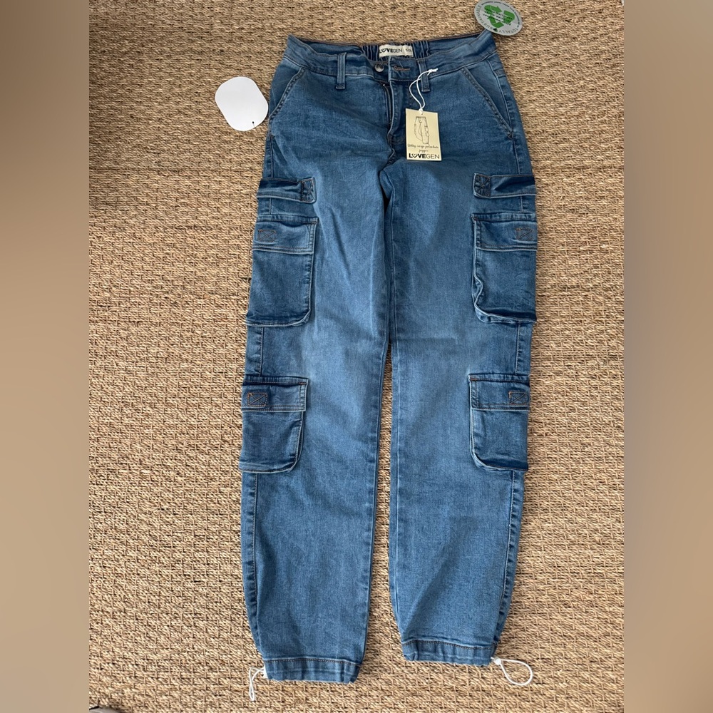 Love gen Denim Cargo Ankle Jeans